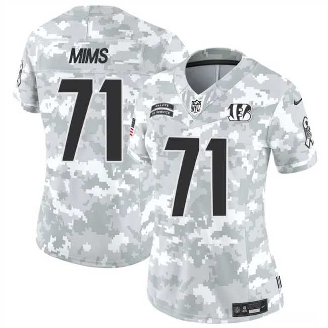 Womens Cincinnati Bengals #71 Amarius Mims 2024 F.U.S.E Arctic Camo Salute To Service Limited Stitched Jersey Dzhi->cincinnati bengals->NFL Jersey